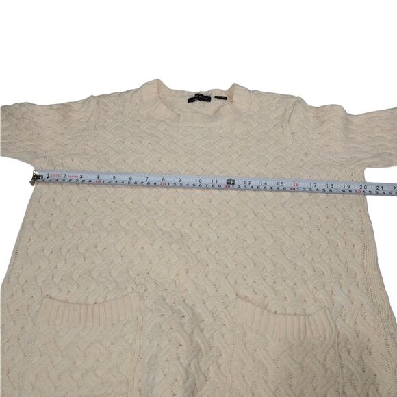 Jeanne Pierre Womens Large Pale Peach Sweater Cotton Long Sleeve Pockets Neutral - Picture 8 of 11